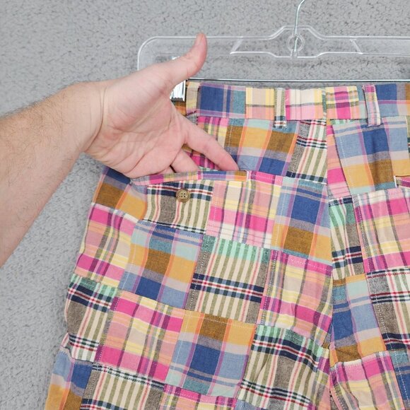 Bobby Jones Players Men's Patchwork Plaid Colorful Shorts Size 36 - Picture 8 of 15